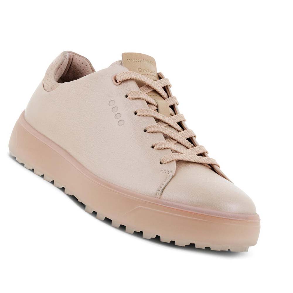 Women's Ecco Tray Laced Golf Shoes Pink | USA 134OKI